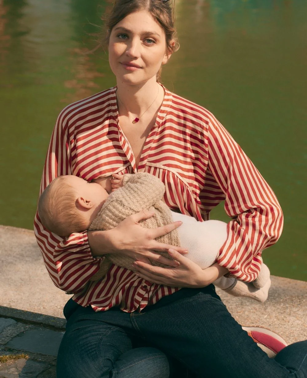 Blouse de grossesse et allaitement Madeleine - Cuivre - Image 4