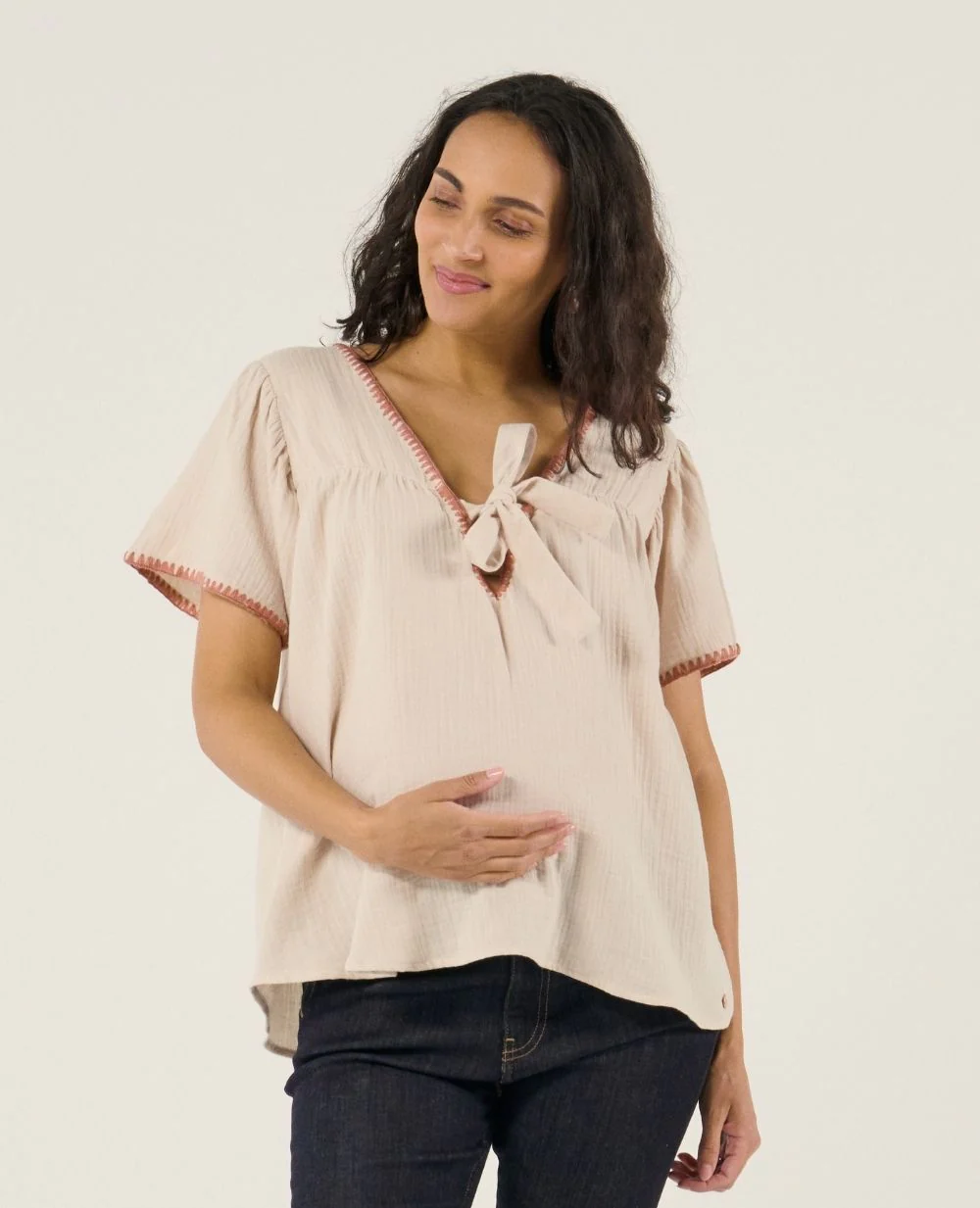 Blouse et chemise allaitement Soraya - Beige