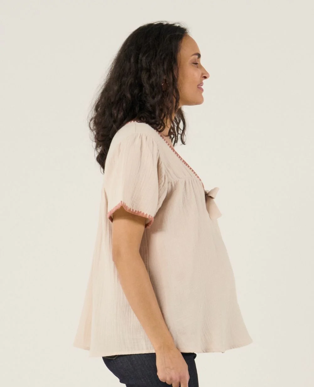Blouse et chemise allaitement Soraya - Beige - Image 2
