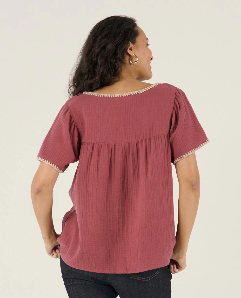 Blouse et chemise allaitement Soraya - Prune - Image 5