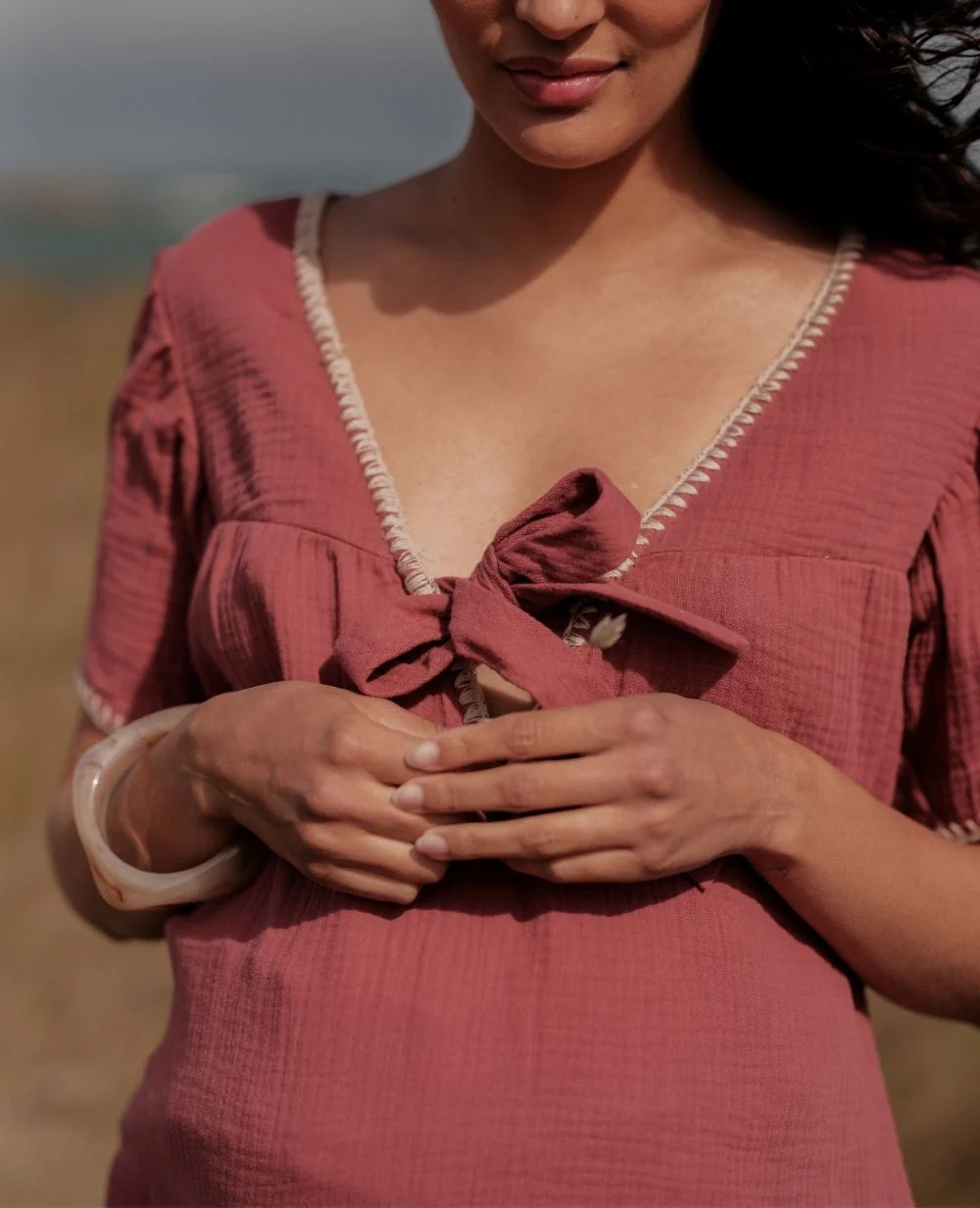 Blouse et chemise allaitement Soraya - Prune - Image 9