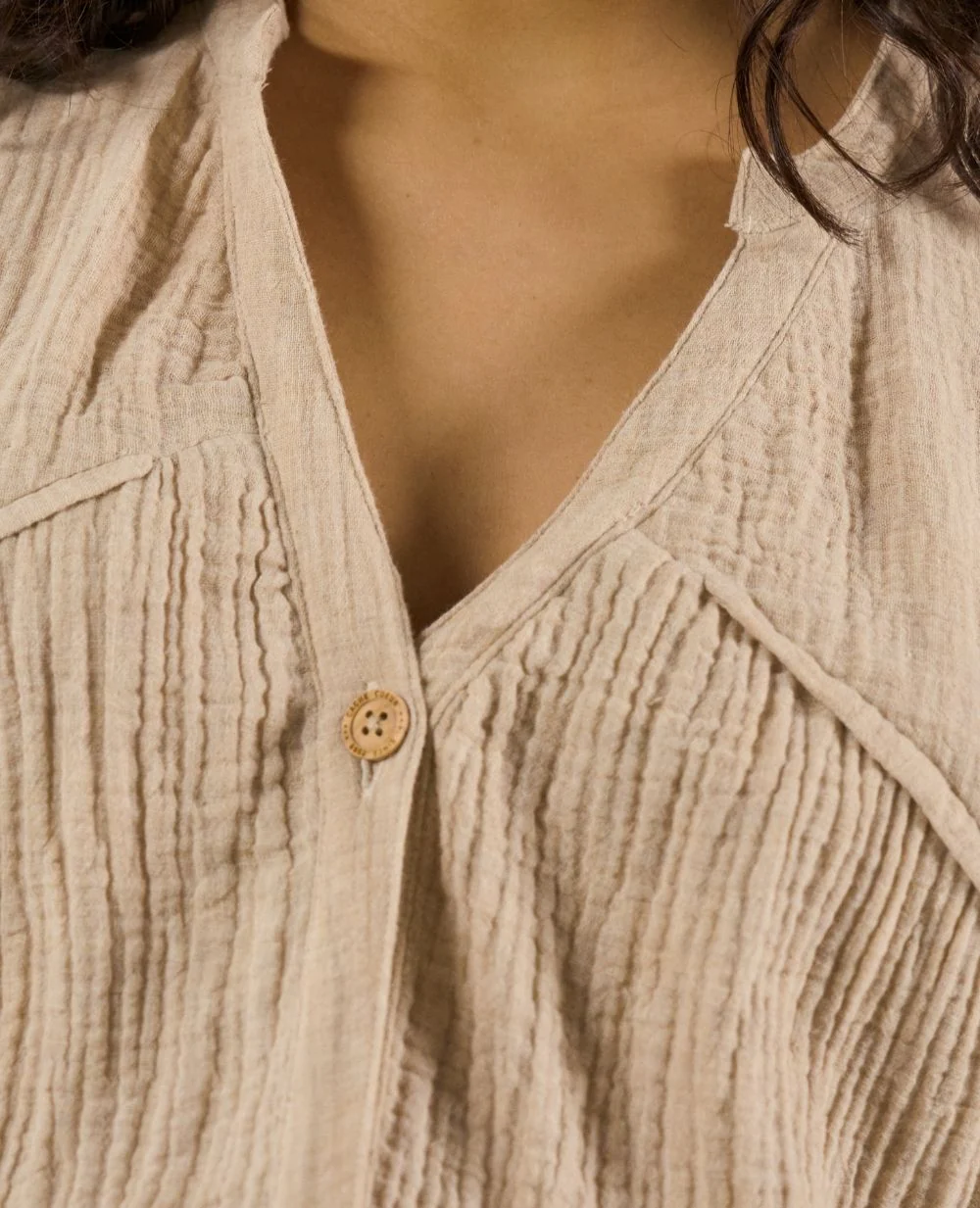 Blouse et chemise d'allaitement Sarah - Beige - Image 5