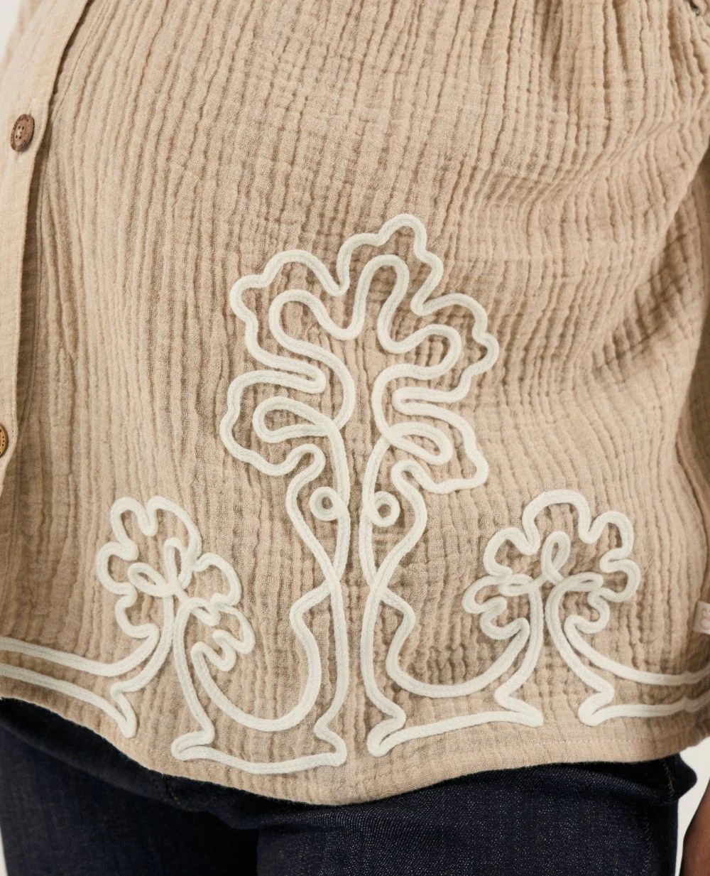 Blouse et chemise d'allaitement Sarah - Beige - Image 6