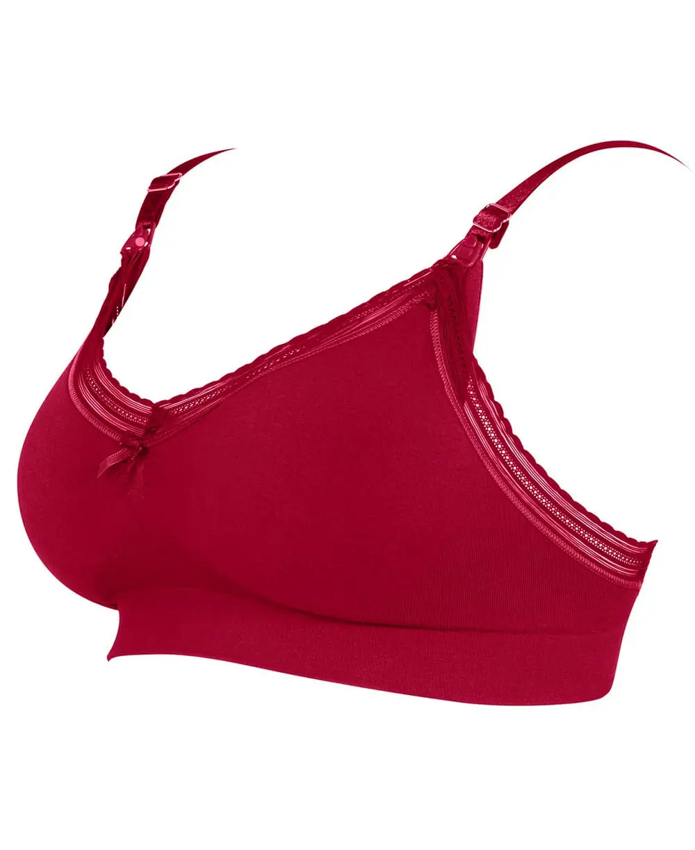Brassière de grossesse et d'allaitement Milk - Bordeaux - Image 3