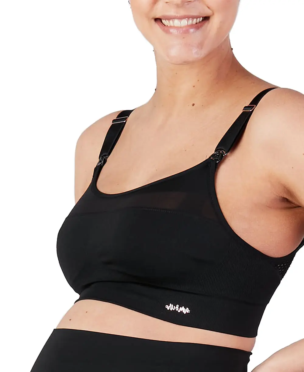 Brassière de sport de grossesse et d’allaitement Woma - Noir - Image 3