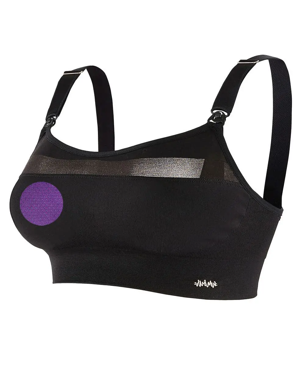 Brassière de sport de grossesse et d’allaitement Woma - Noir - Image 4