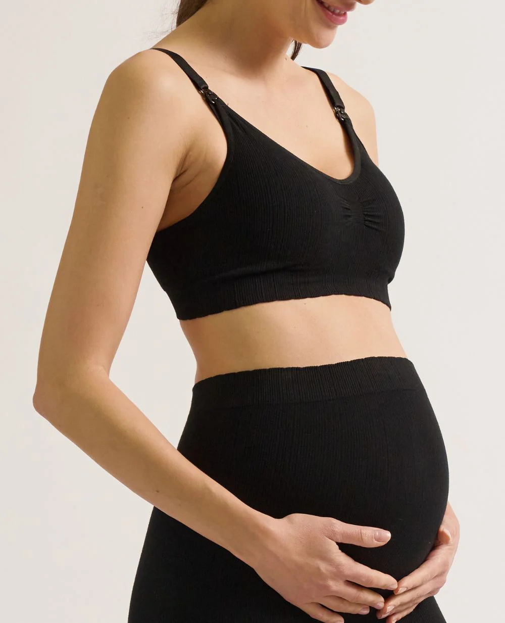 Brassière de grossesse et d’allaitement Zoé - Noir - Image 2