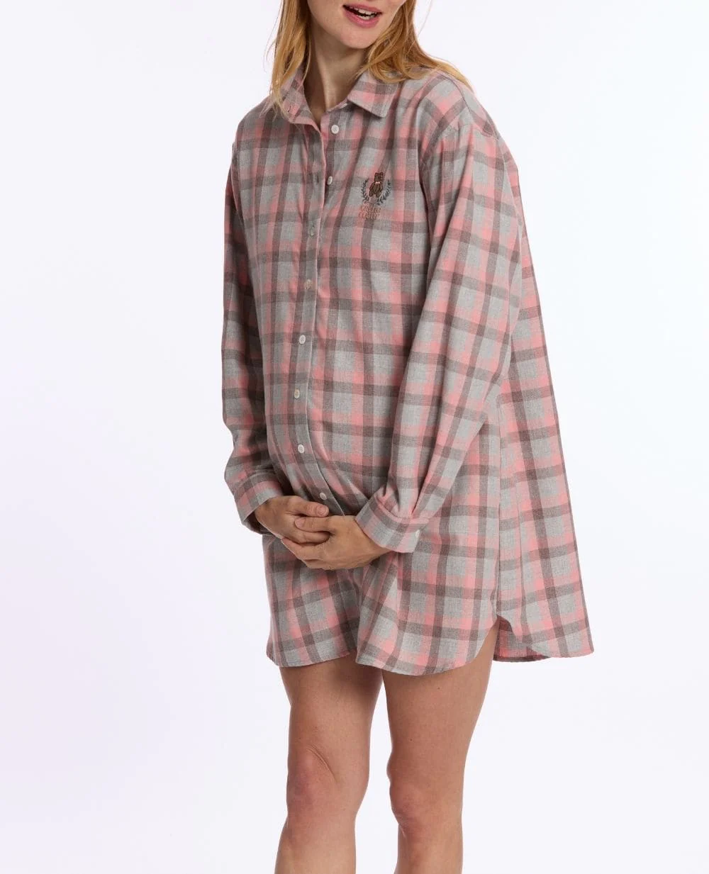 Chemise de nuit de grossesse et d’allaitement Teddy - Gris