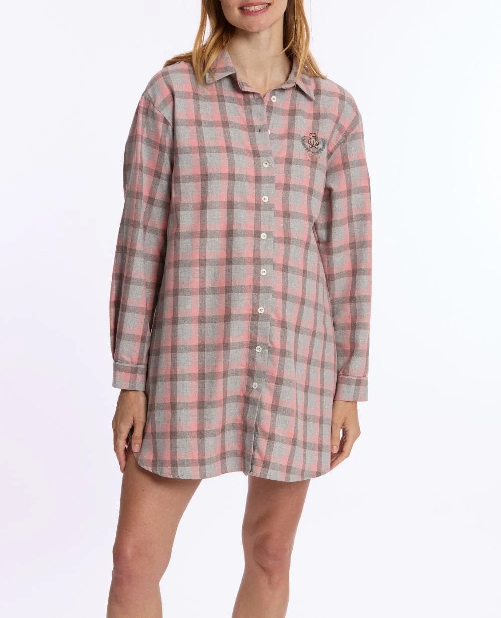 Chemise de nuit de grossesse et d’allaitement Teddy - Gris - Image 3