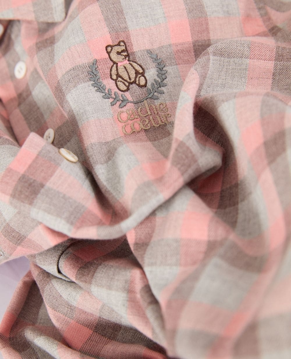 Chemise de nuit de grossesse et d’allaitement Teddy - Gris - Image 5