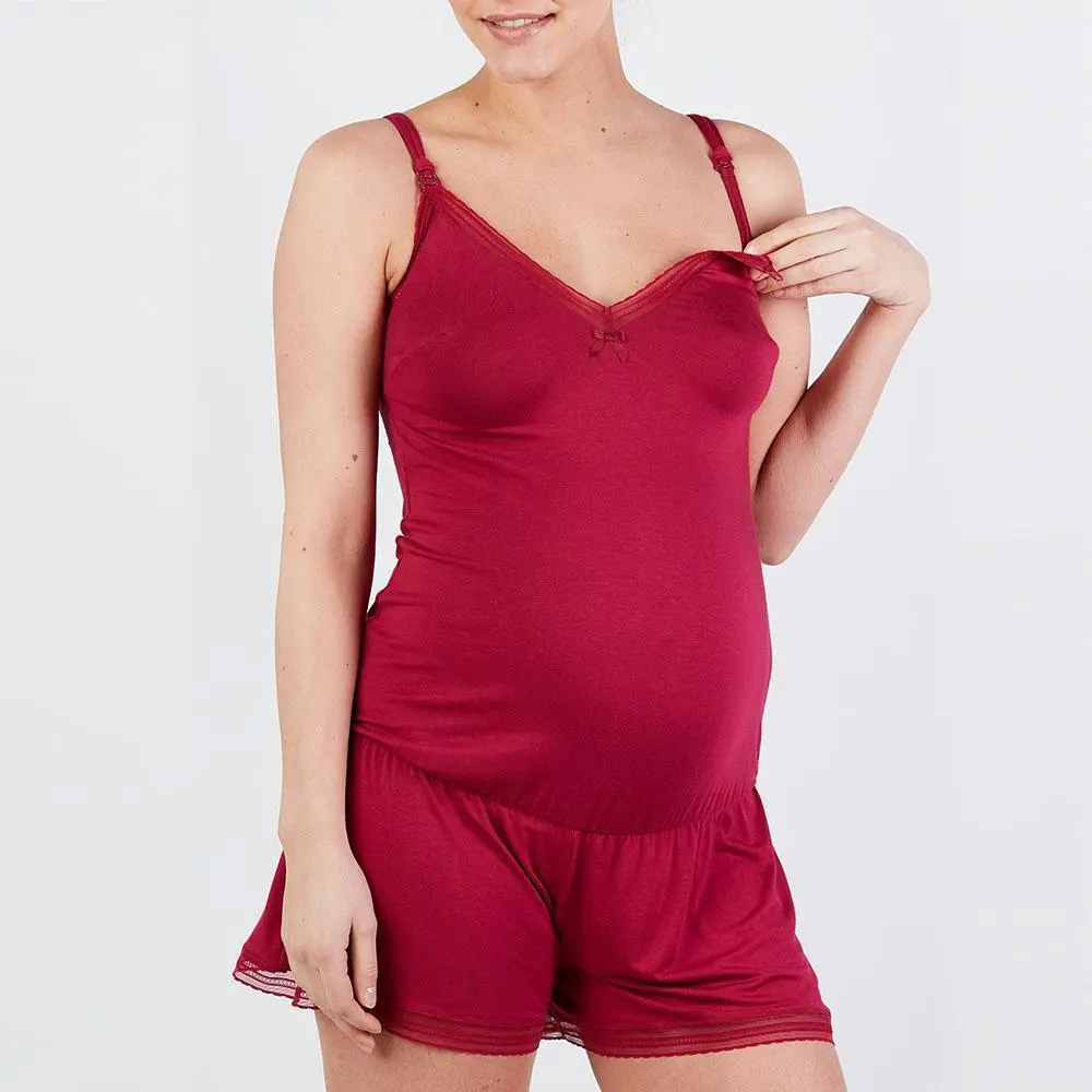 Combishort de grossesse Milk - Bordeaux - Image 4