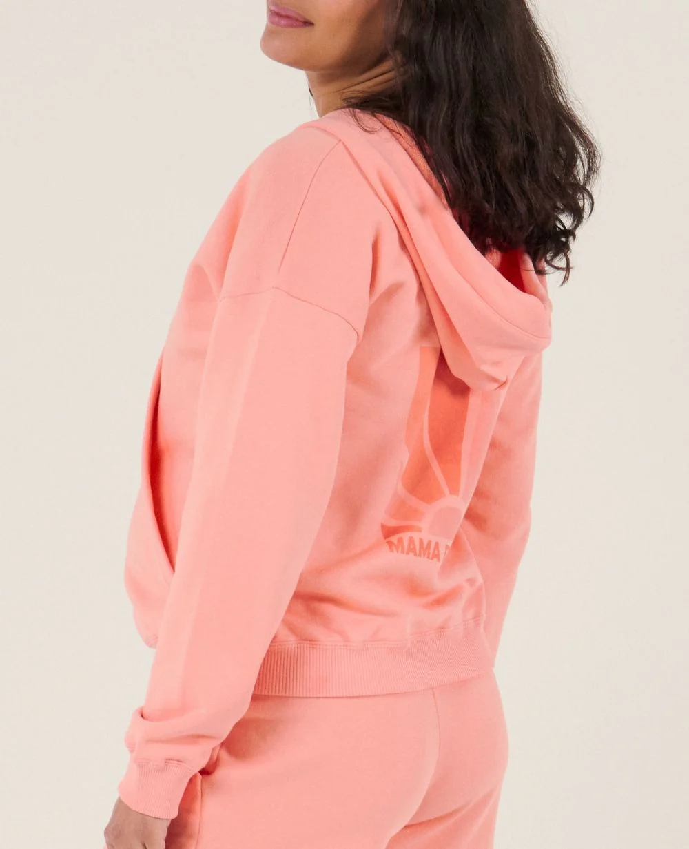 Hoodie de grossesse et d'allaitement Coconut - Abricot - Image 3