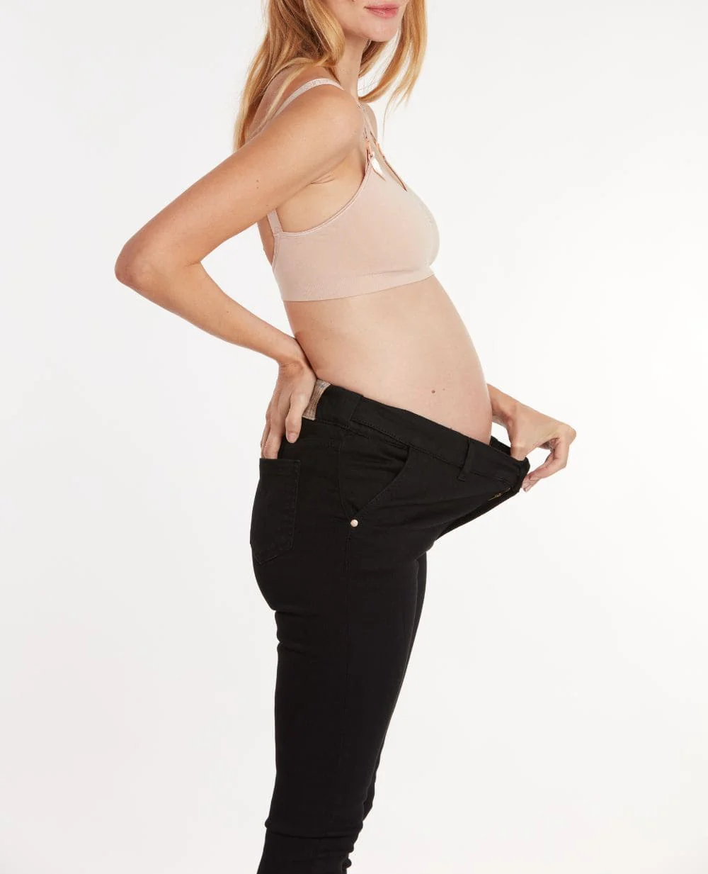 Jean de grossesse et post-partum slim Sharon - Noir - Image 4