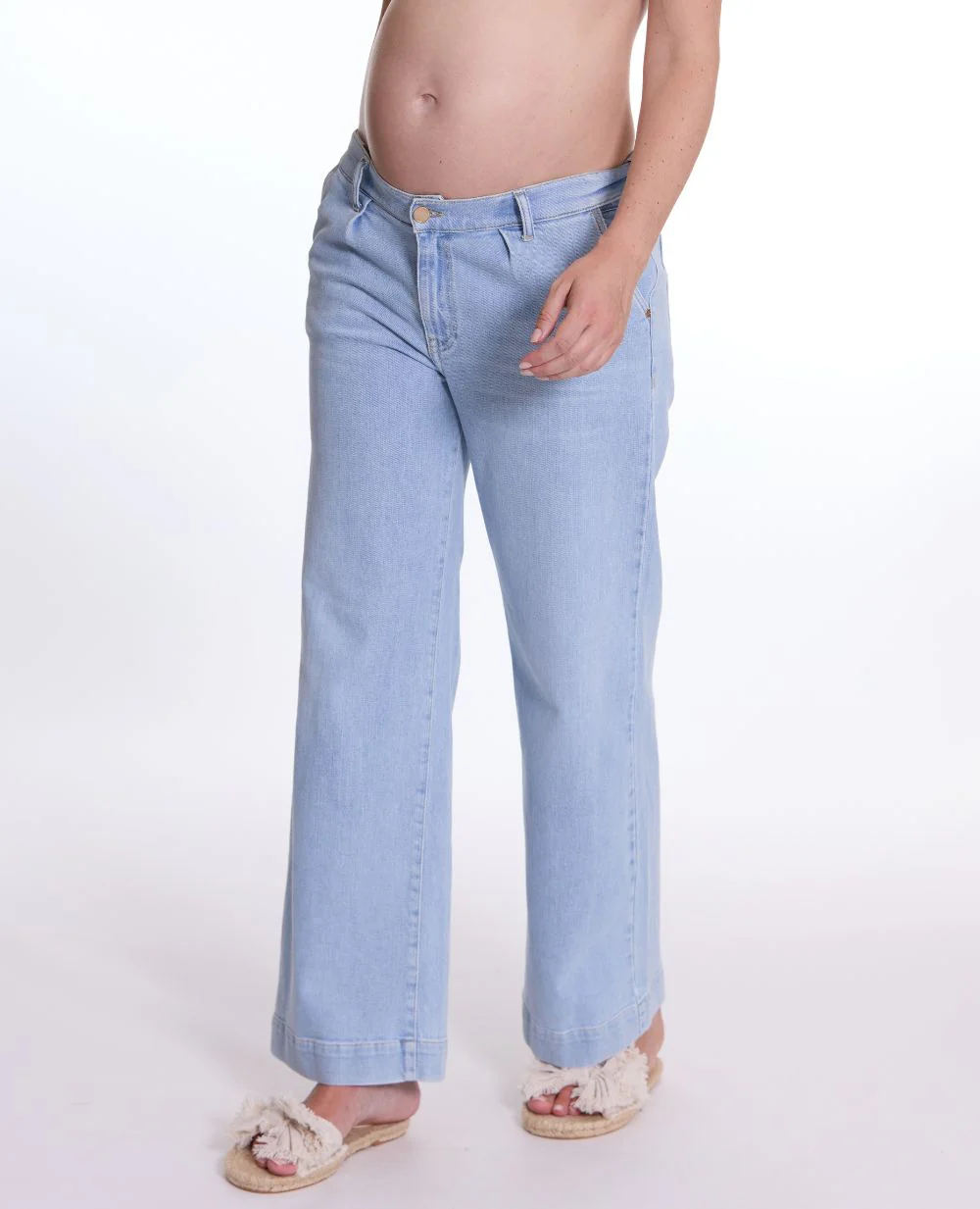 Jean de grossesse wide leg Kelly - Light Blue