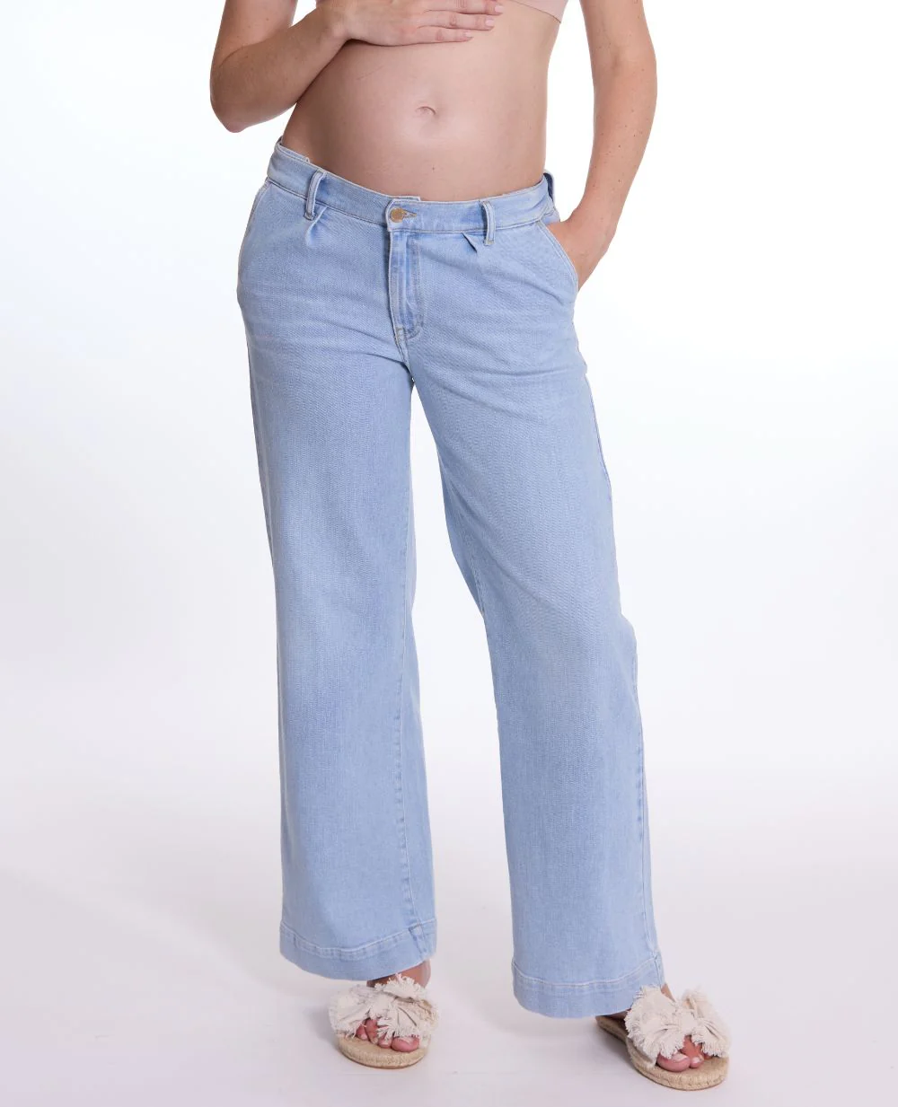 Jean de grossesse wide leg Kelly - Light Blue - Image 2