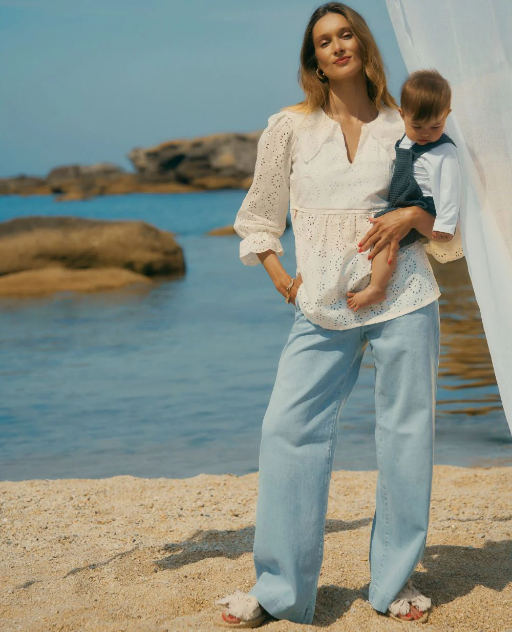 Jean de grossesse wide leg Kelly - Light Blue - Image 6