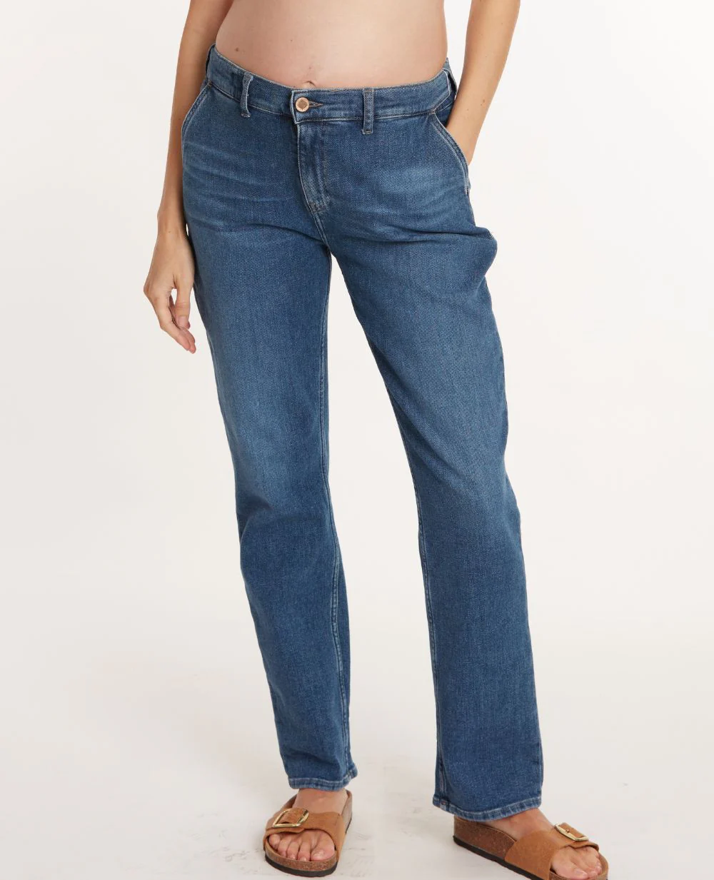 Jean de grossesse mom fit Carrie - Mid Blue Used - Image 4