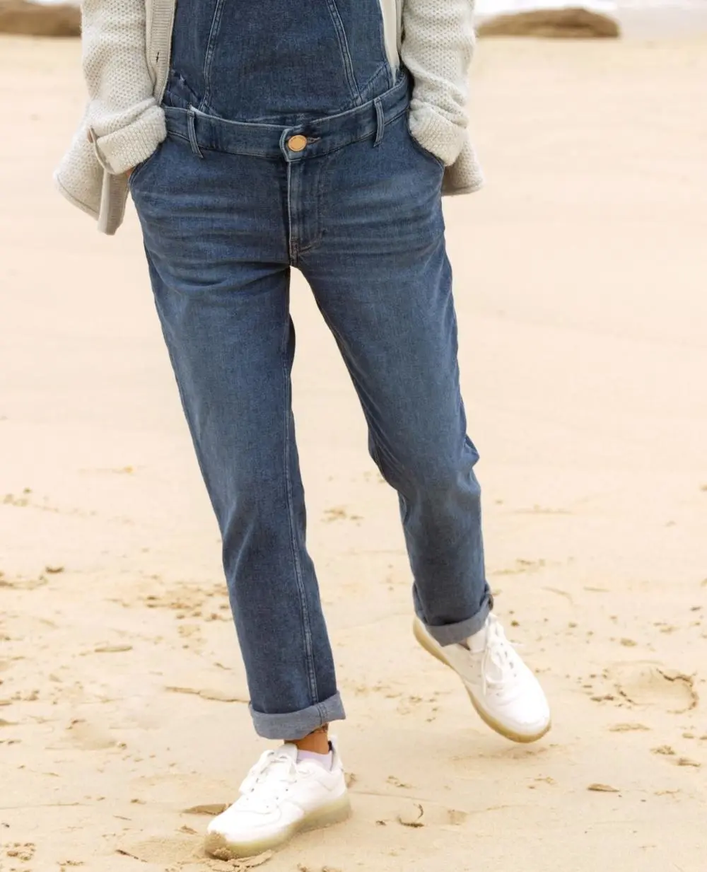 Jean de grossesse mom fit Carrie - Mid Blue Used - Image 5
