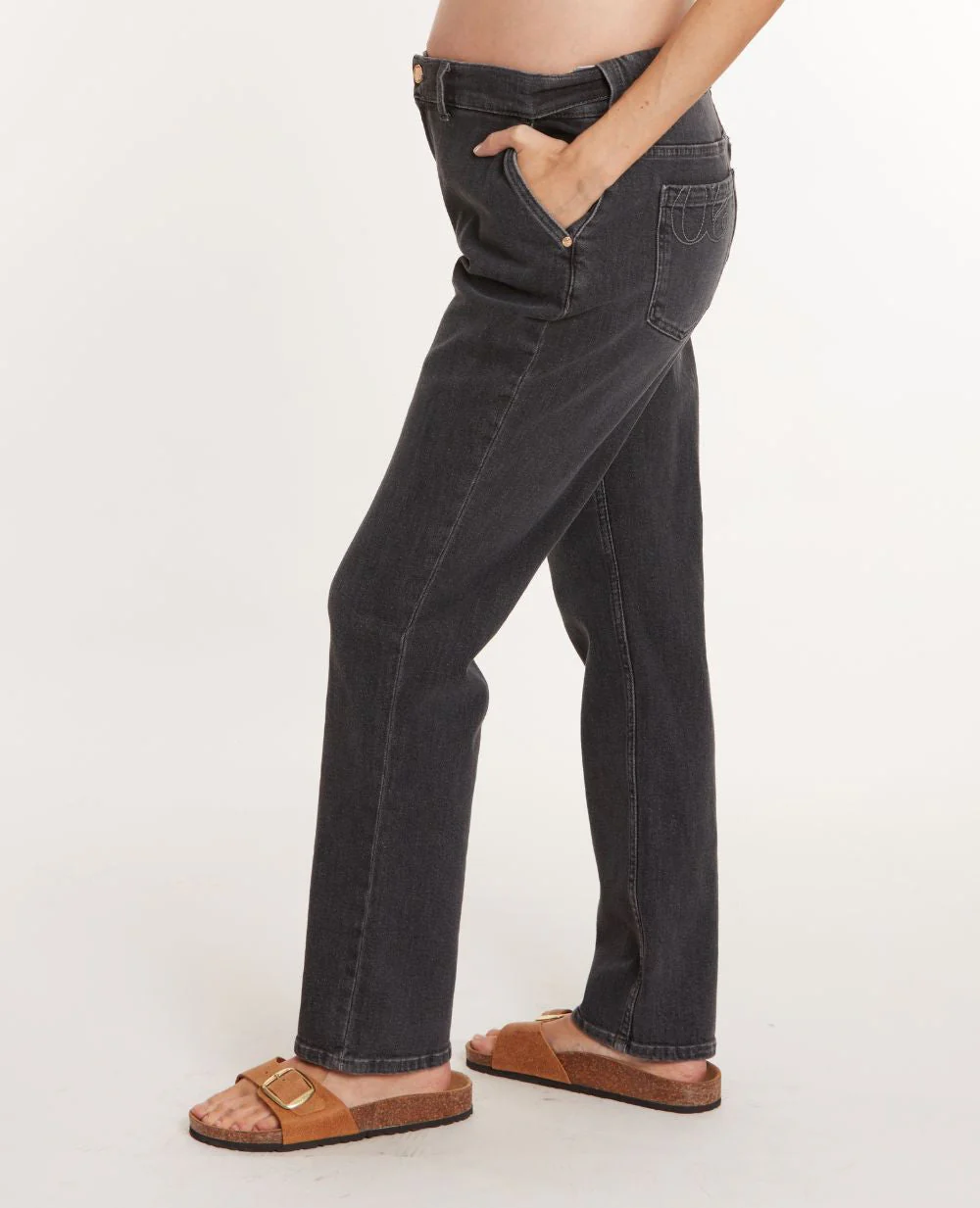 Jean de grossesse mom fit Carrie - Gris used - Image 4