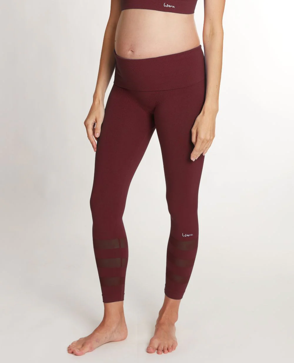 Legging de sport et de grossesse Woma - Prune