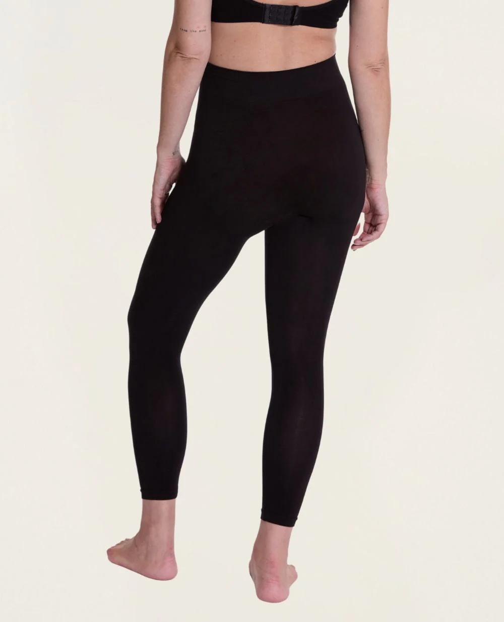 Leggings de grossesse sans couture Essentiel - Noir - Image 5