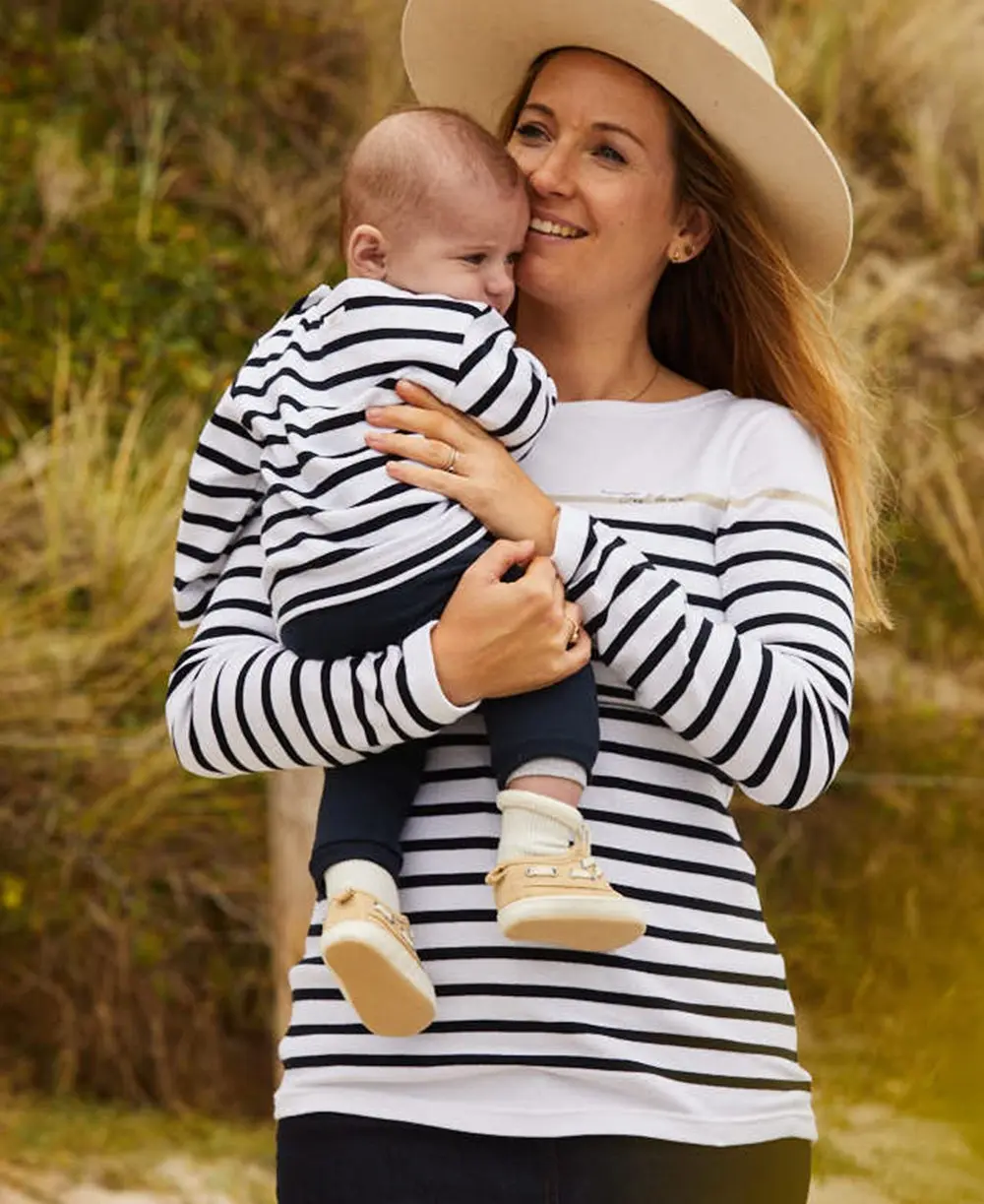 Marinière BÉBÉ Morgat - Blanc/Marine - Image 3