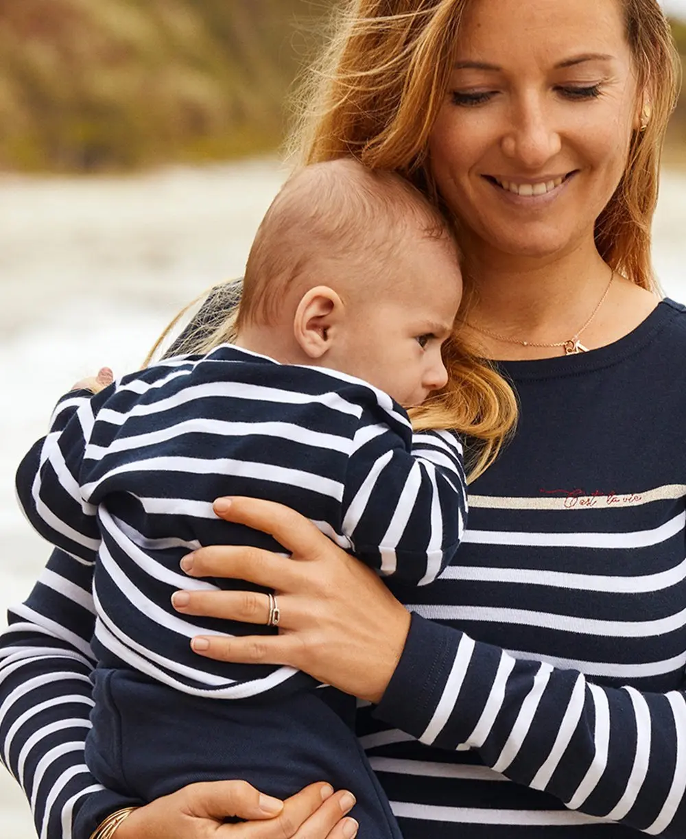 Marinière BÉBÉ Morgat - Marine/Blanc - Image 3