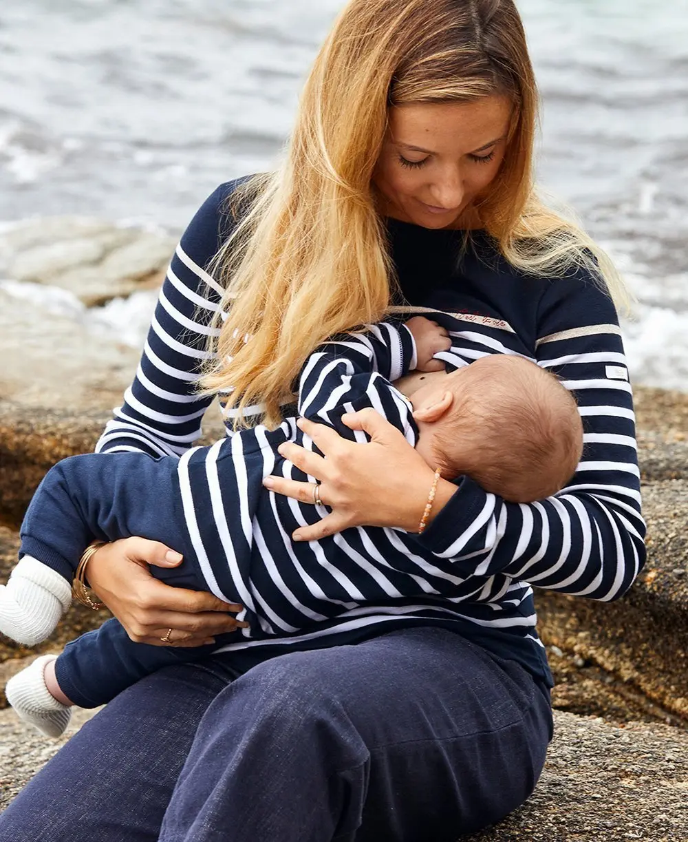 Marinière BÉBÉ Morgat - Marine/Blanc - Image 4