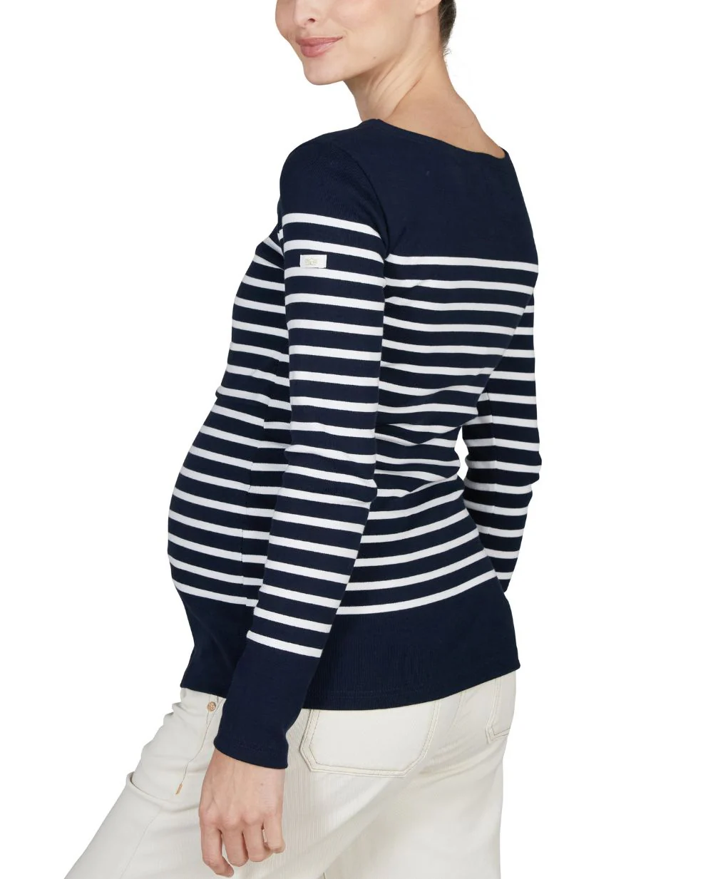 Marinière de grossesse et d'allaitement Benodet - Marine/Blanc - Image 3