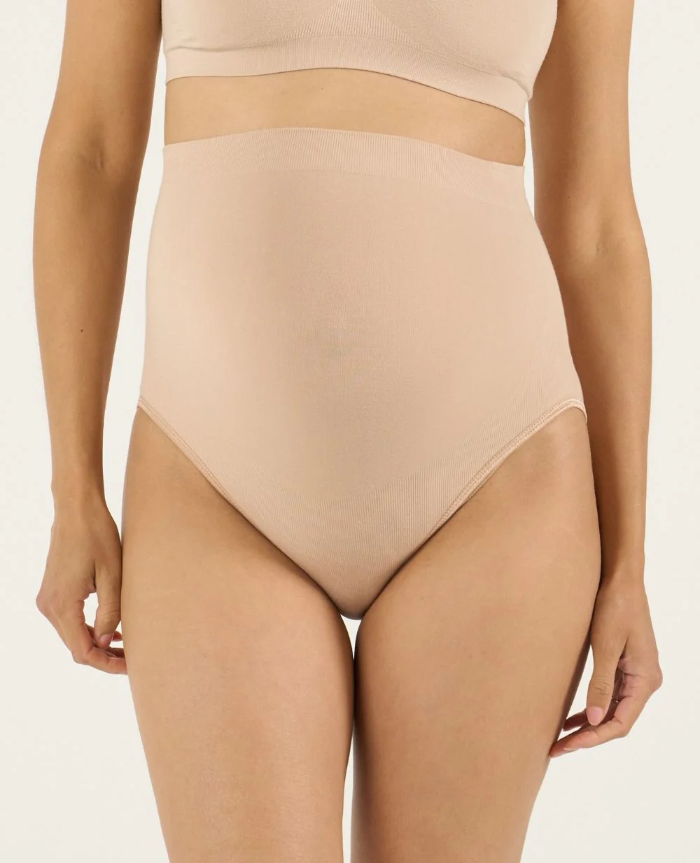 Maxi culotte de grossesse sans couture Essentiel - Beige - Image 3