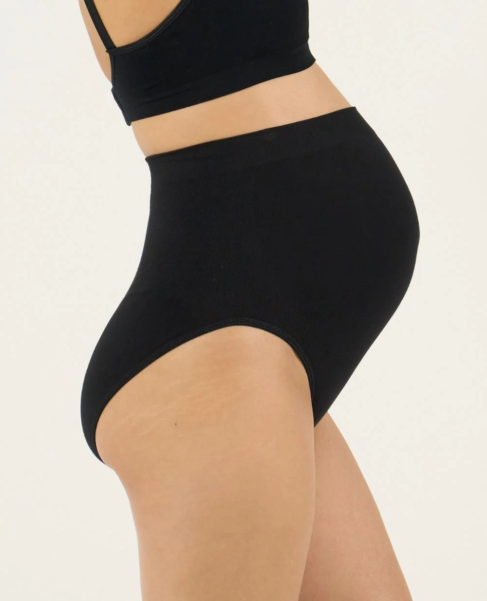 Maxi culotte de grossesse sans couture Essentiel - Noir - Image 2