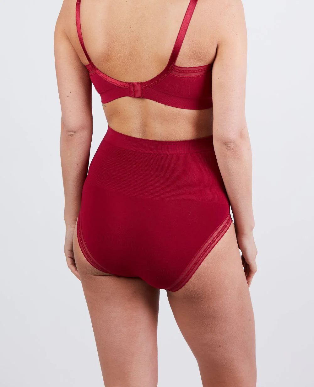 Maxi culotte de grossesse sans couture Milk - Bordeaux - Image 3