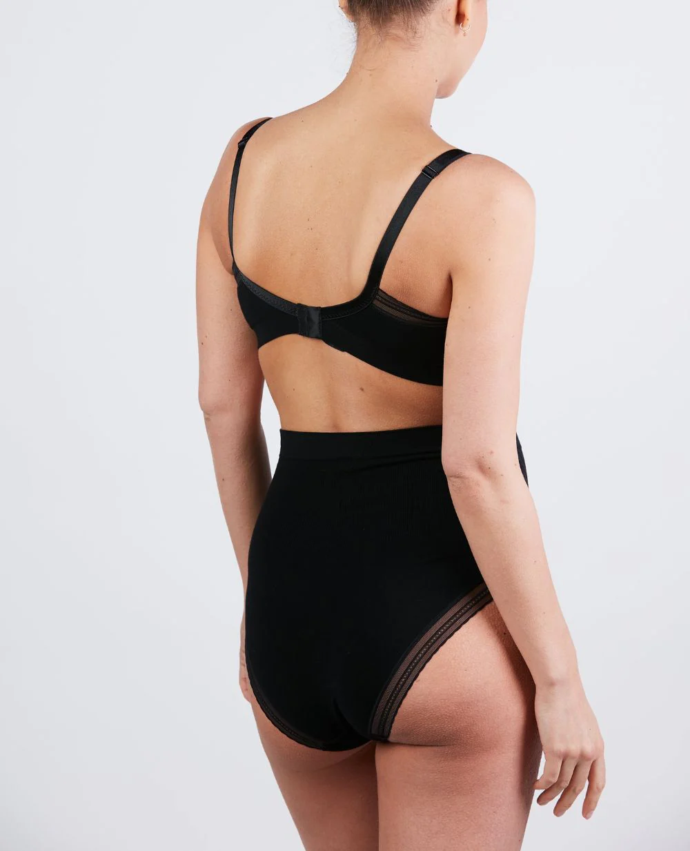Maxi culotte de grossesse sans couture Milk - Noir - Image 3