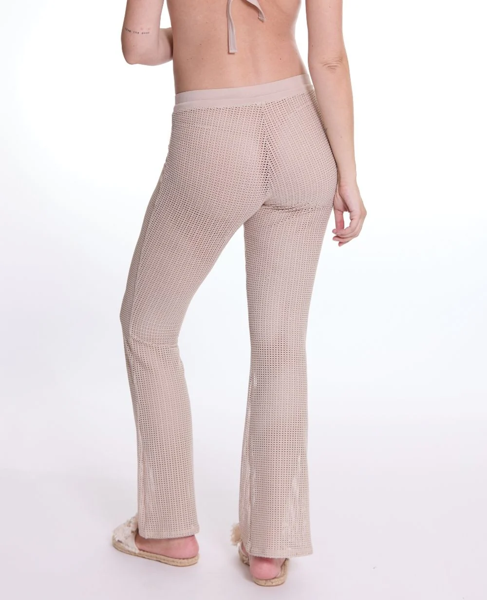 Pantalon beachwear de maternité Milos - Beige - Image 5