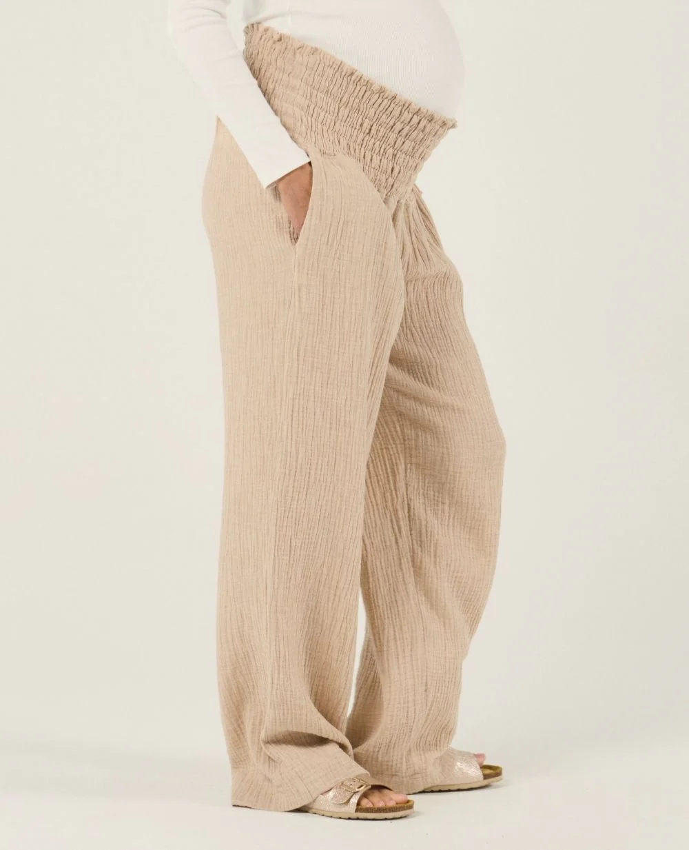Pantalon de maternité Myriam - Beige