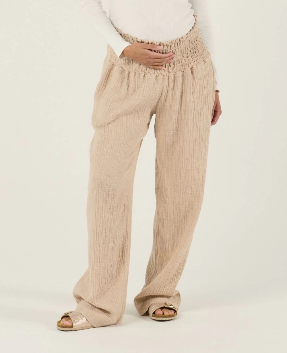 Pantalon de maternité Myriam - Beige - Image 2