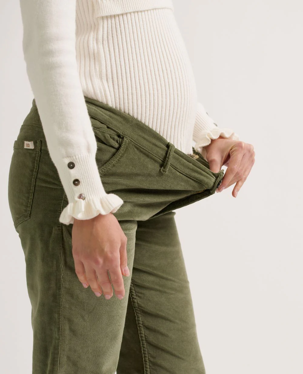Pantalon droit de maternité William - Kaki - Image 6
