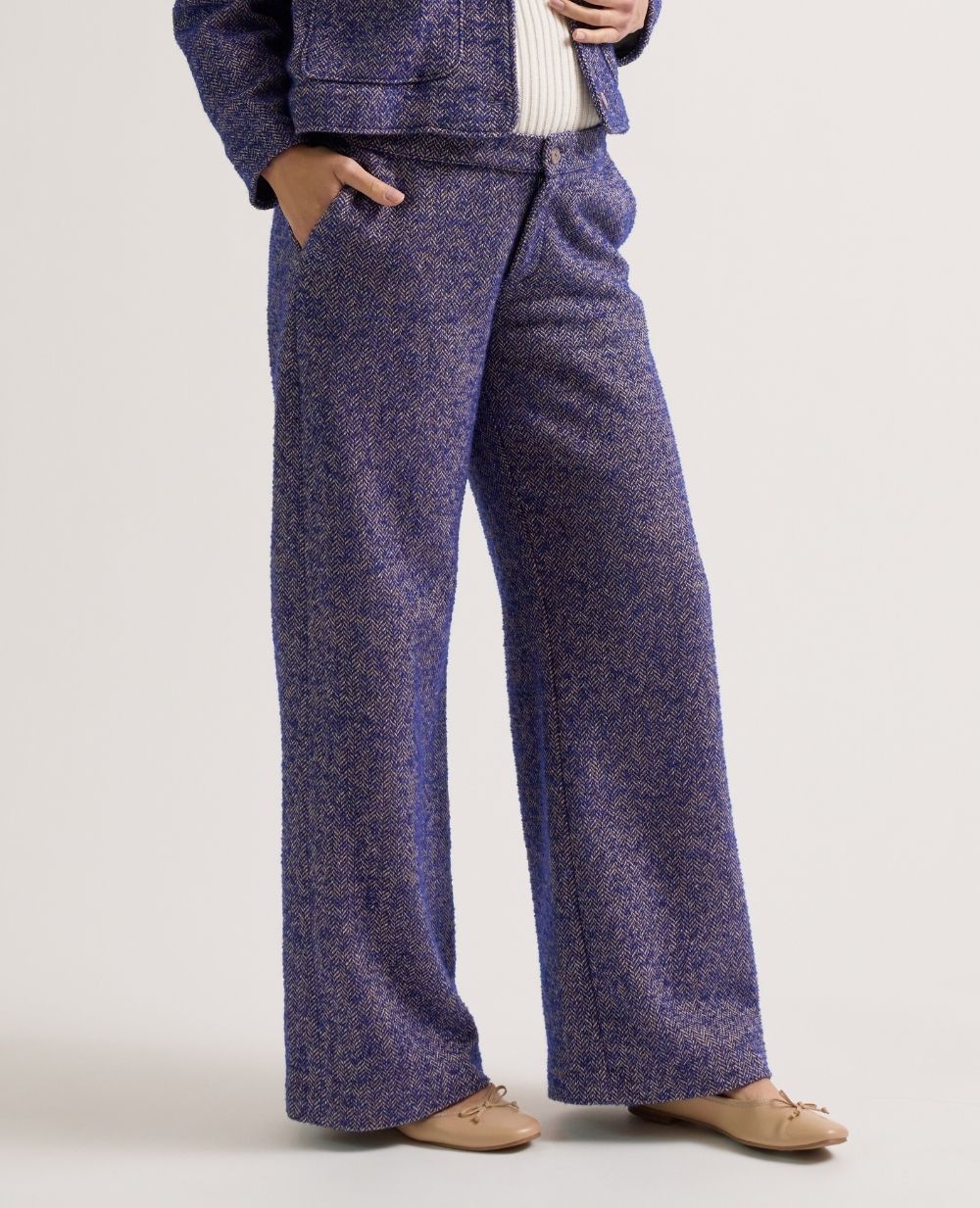 Pantalon large de maternité Kate - Bleu