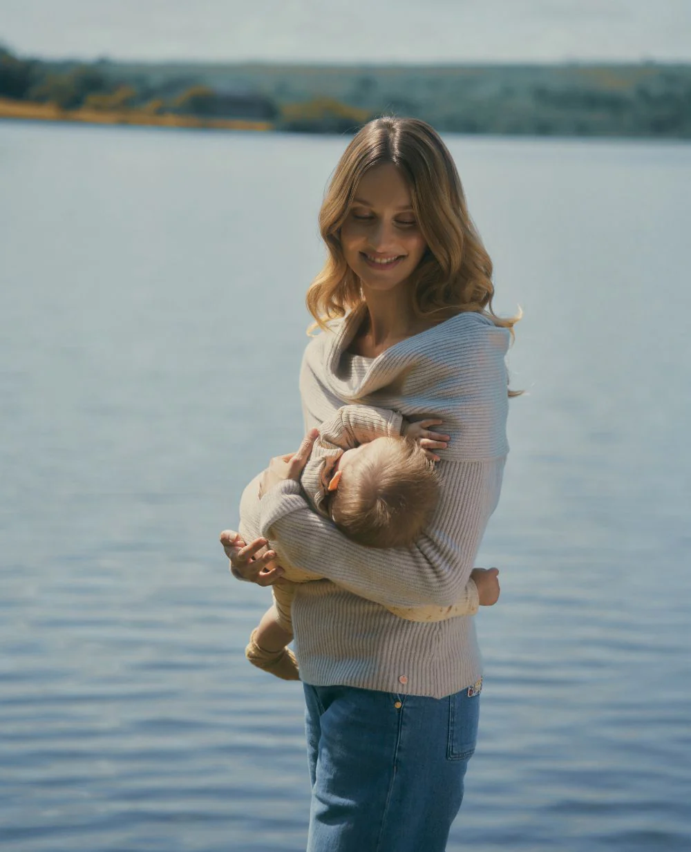 Pull de grossesse et d’allaitement Kim - Beige - Image 8