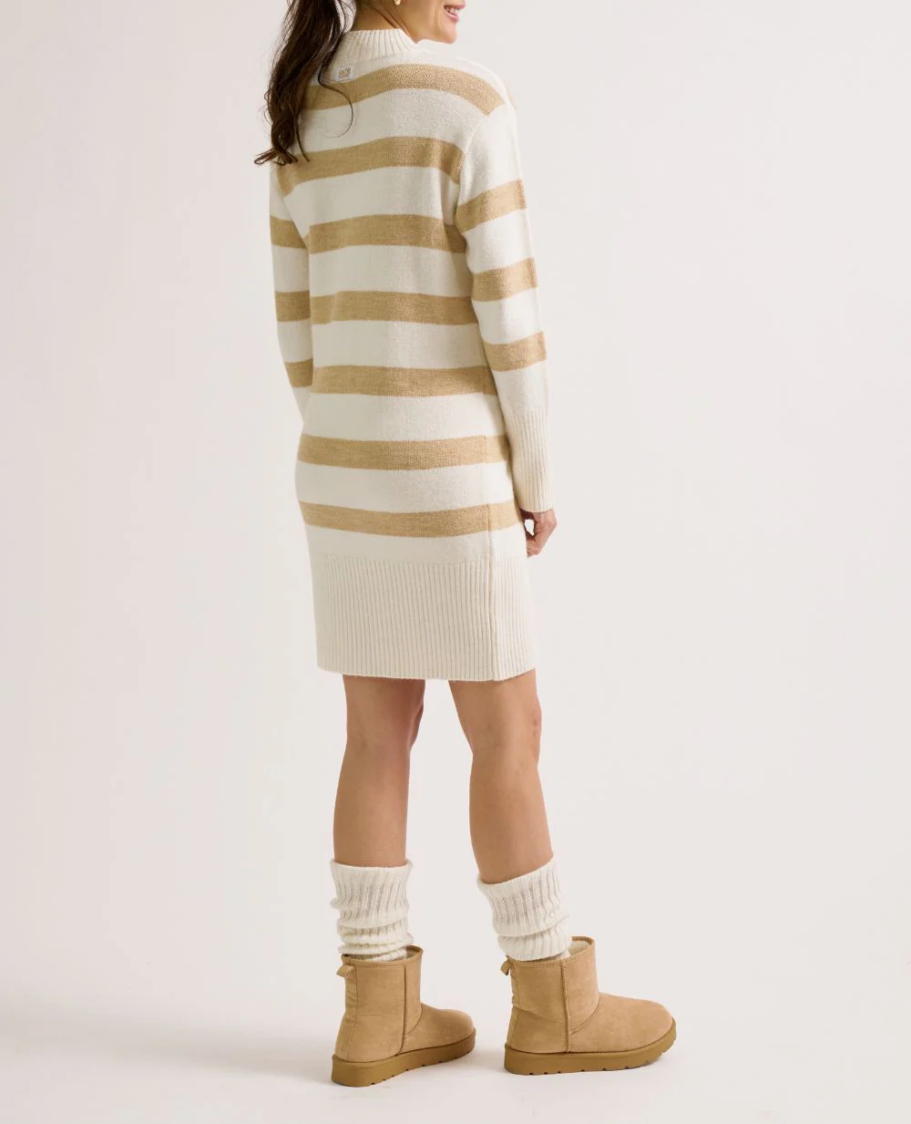 Robe pull de grossesse et allaitement Normandie - Beige/Ivoire - Image 6