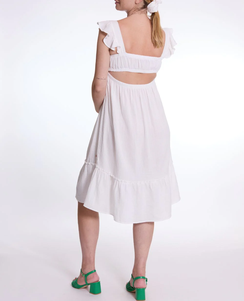 Robe de grossesse et d’allaitement Melody - Blanc - Image 4
