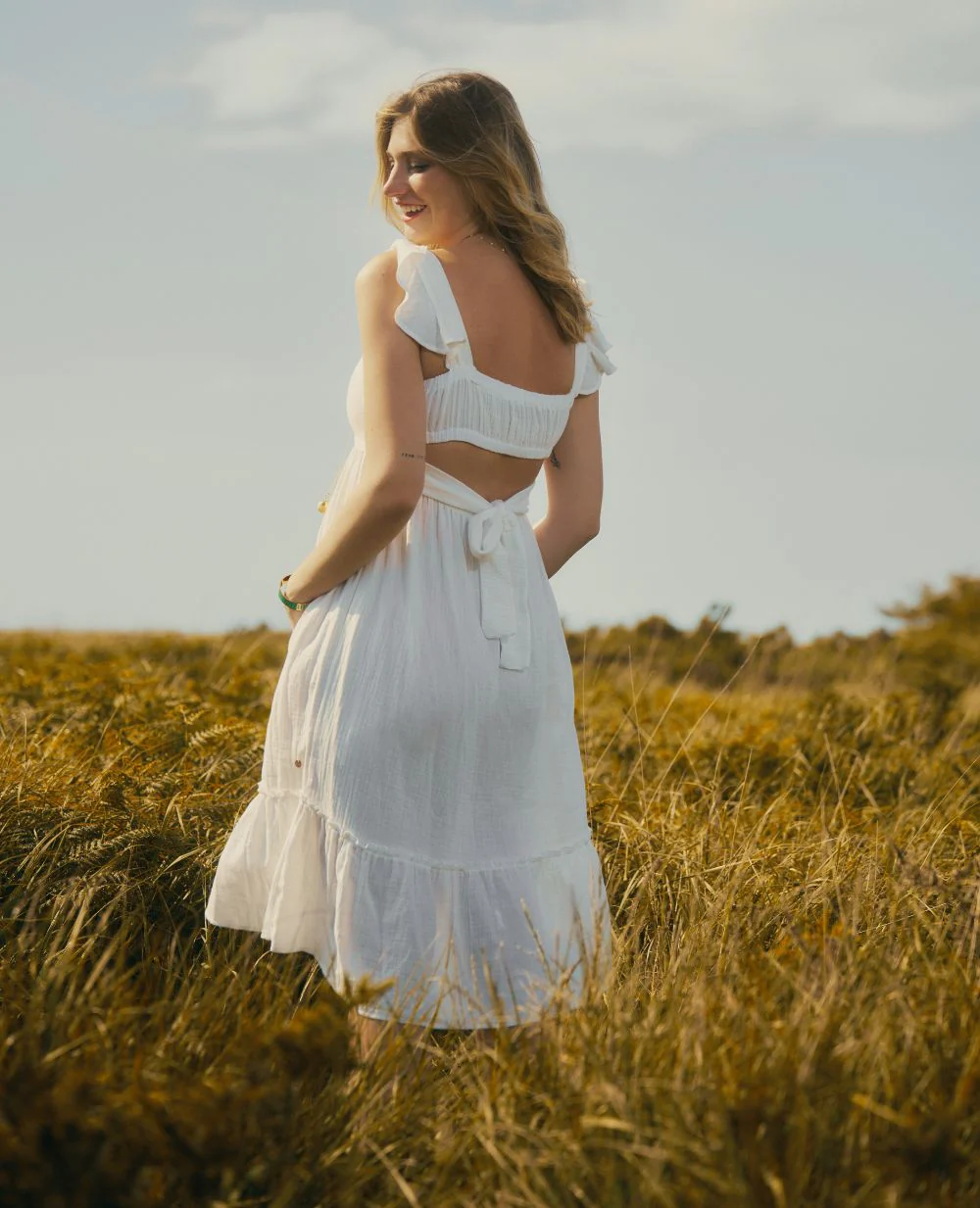 Robe de grossesse et d’allaitement Melody - Blanc - Image 7