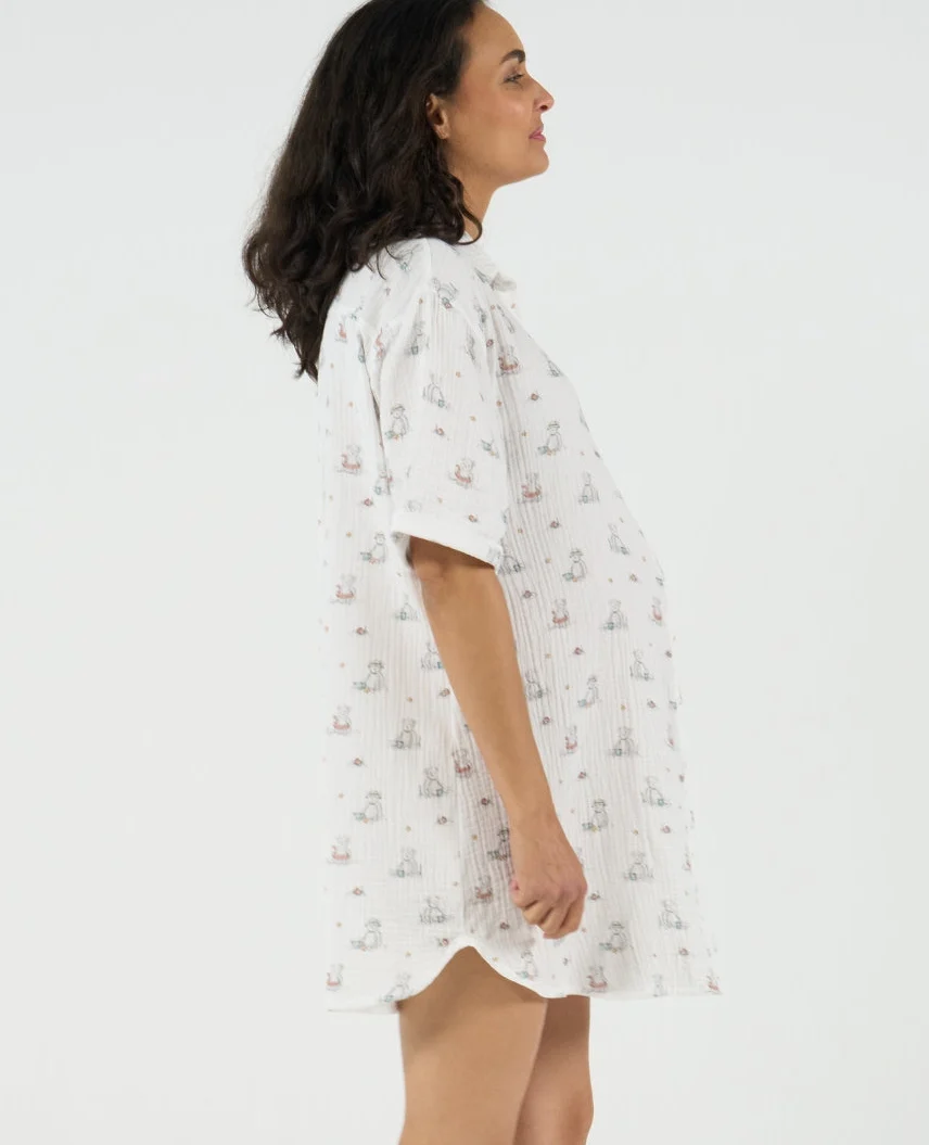 Robe de nuit maternité et allaitement Elinor - Multicolore - Image 4