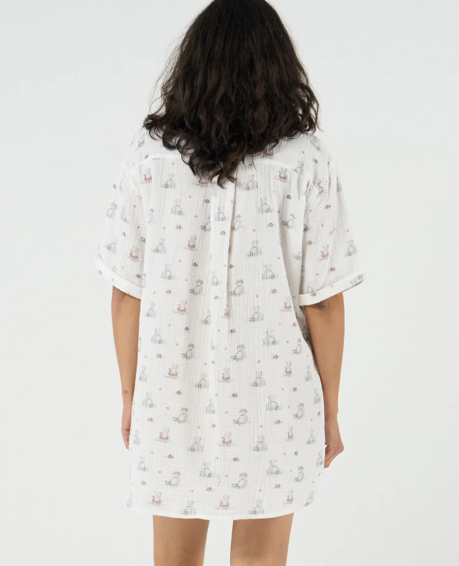 Robe de nuit maternité et allaitement Elinor - Multicolore - Image 5