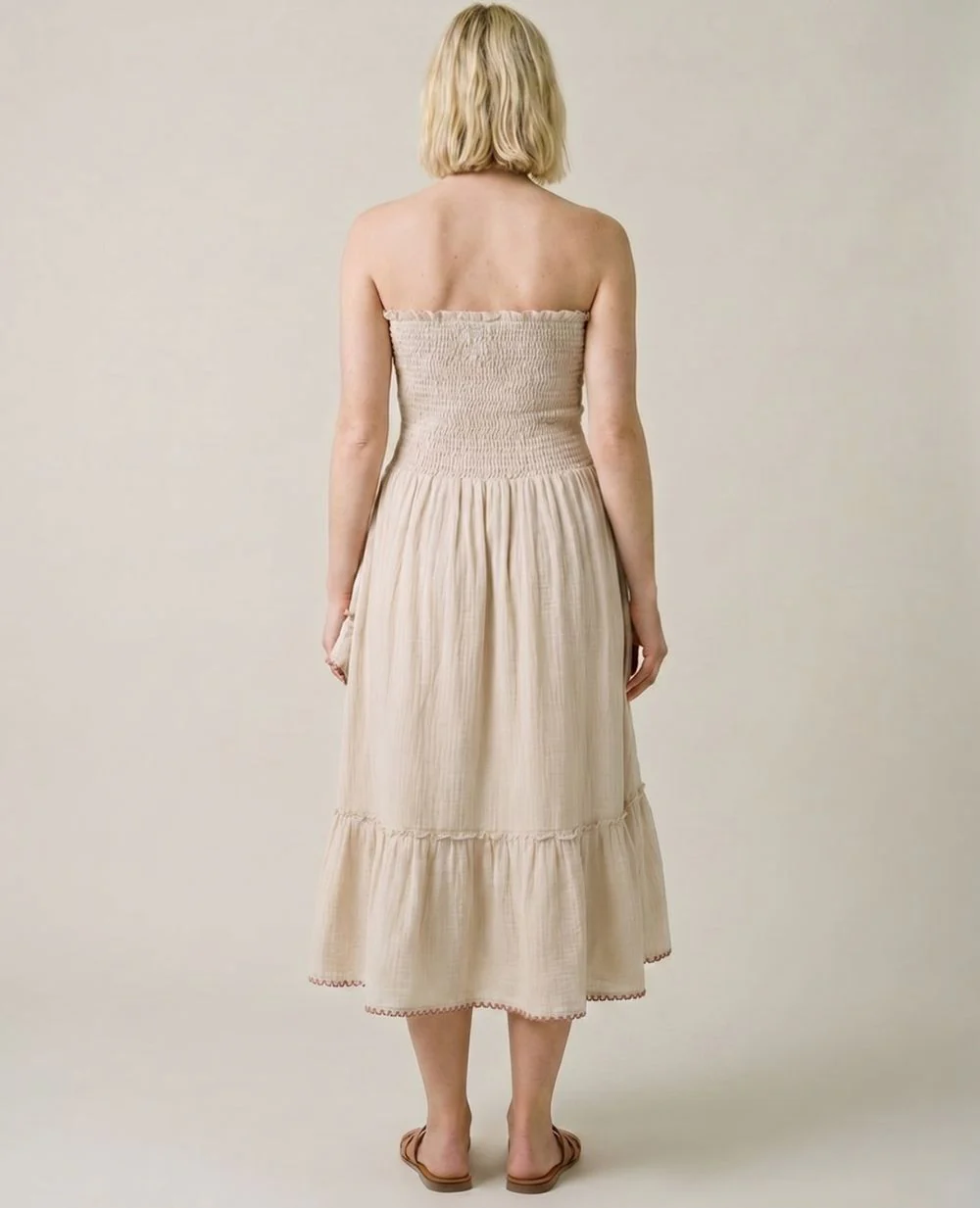 Robe jupe de maternité 2 en 1 Laila - Beige - Image 3