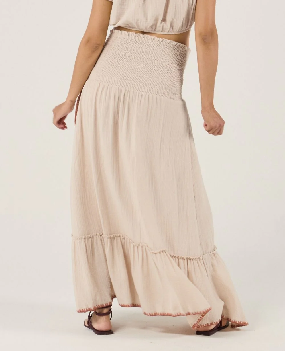 Robe jupe de maternité 2 en 1 Laila - Beige - Image 6