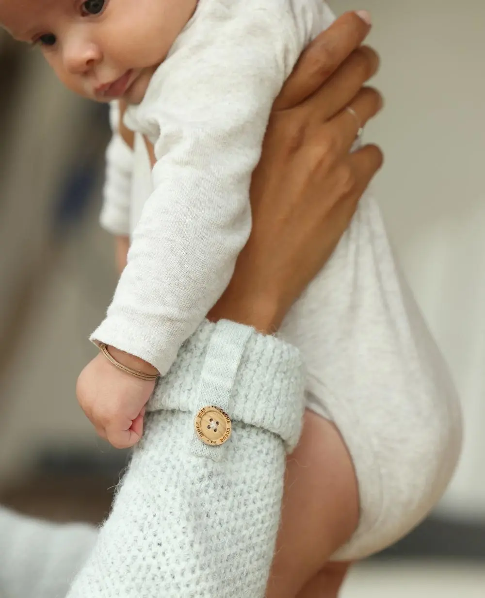 Robe pull de grossesse et d'allaitement Honey  - Gris Perle - Image 7