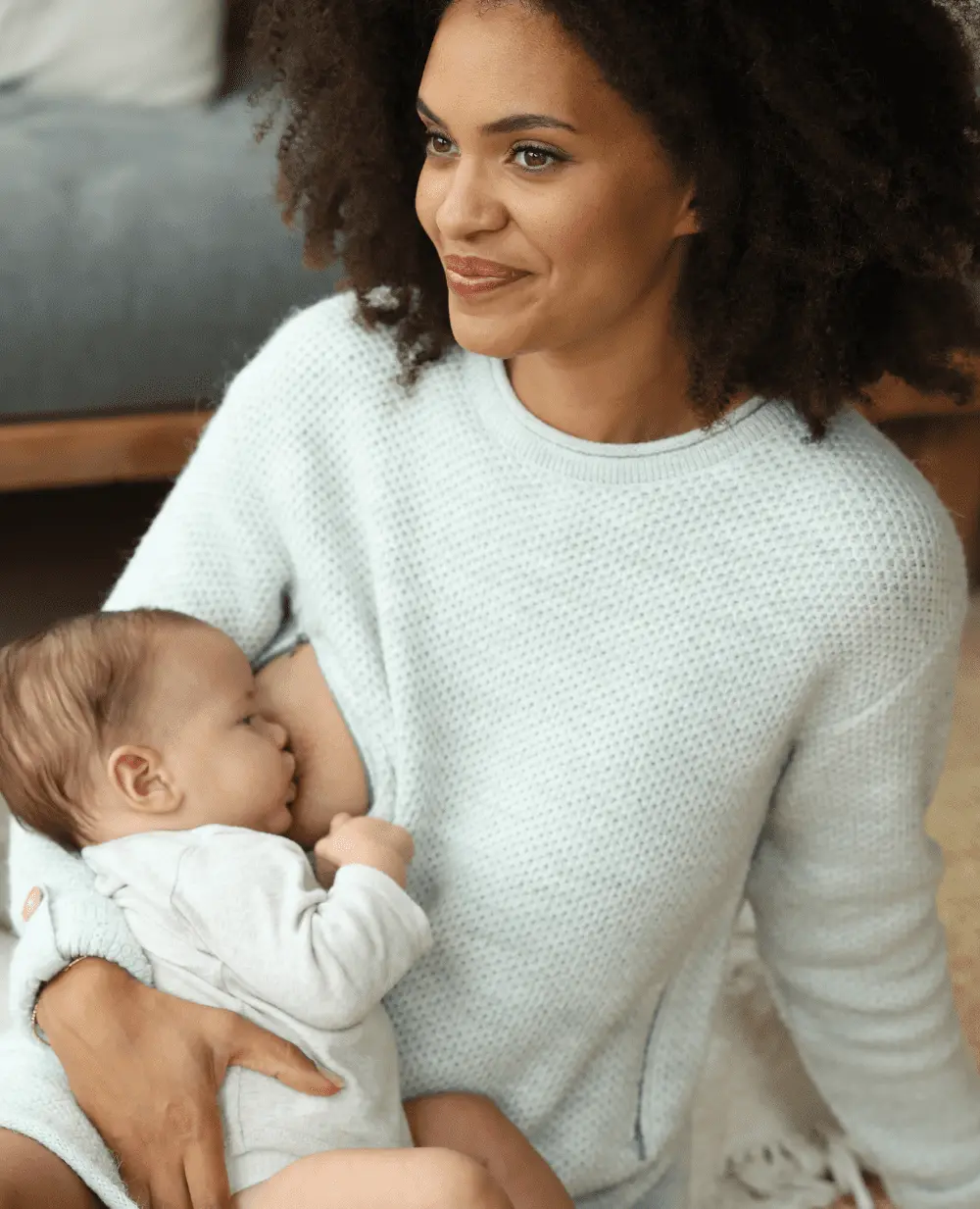 Robe pull de grossesse et d'allaitement Honey  - Gris Perle - Image 9