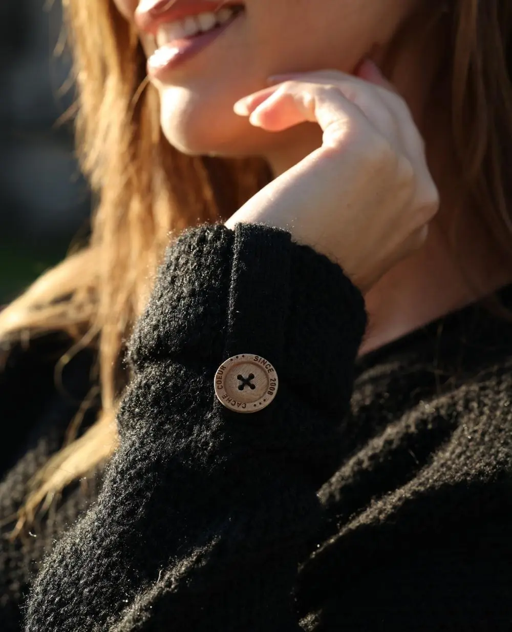 Robe pull de grossesse et d'allaitement Honey - Noir - Image 9