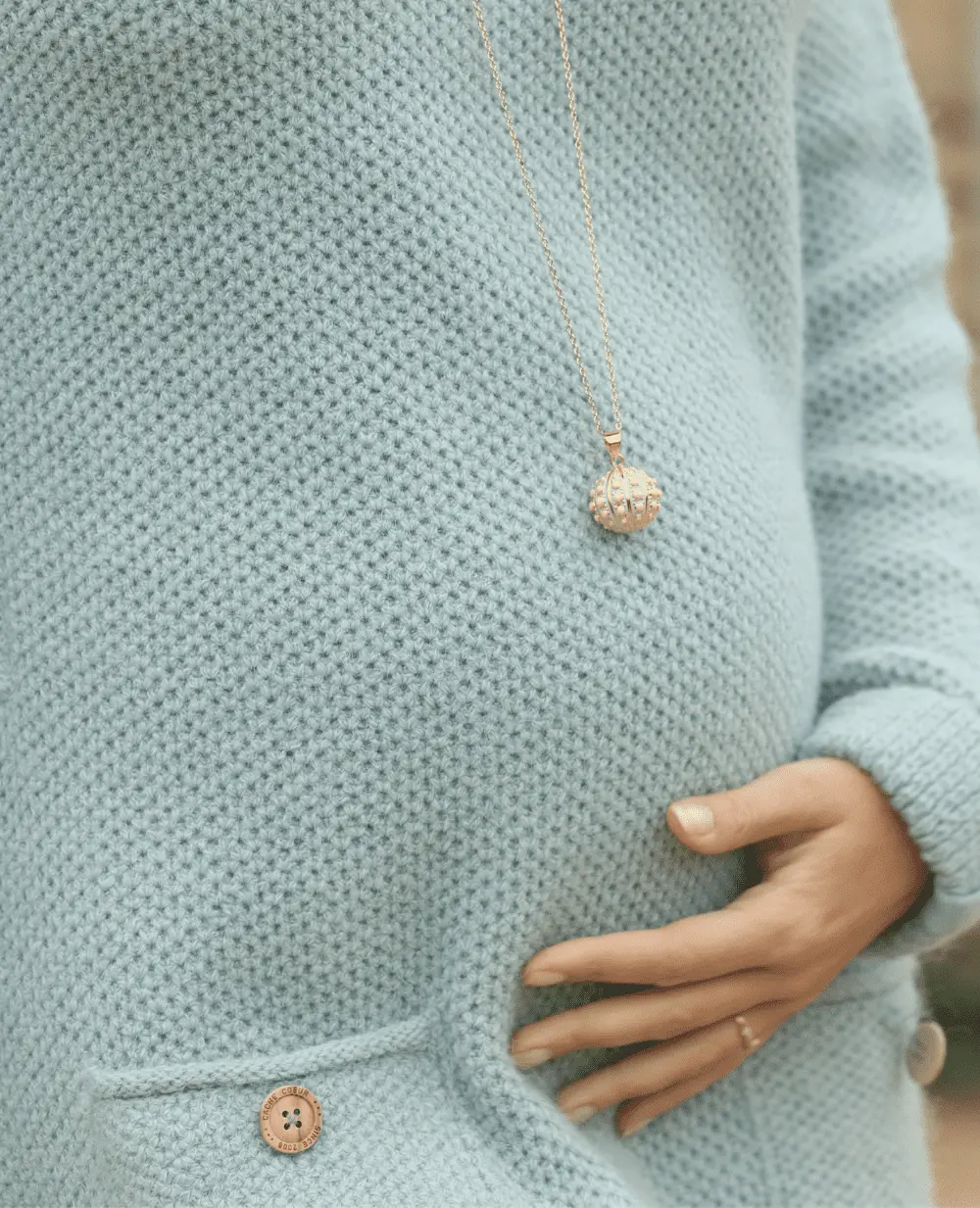 Robe pull de grossesse et d'allaitement Honey - Sauge - Image 7